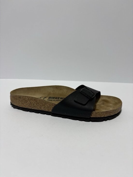 Birkenstock Shoes - Birkenstock Women’s Madrid Black Slide Sandals, Size US 6 Narrow, EUR 37